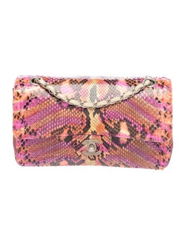 Classic Small Python Double Flap Bag