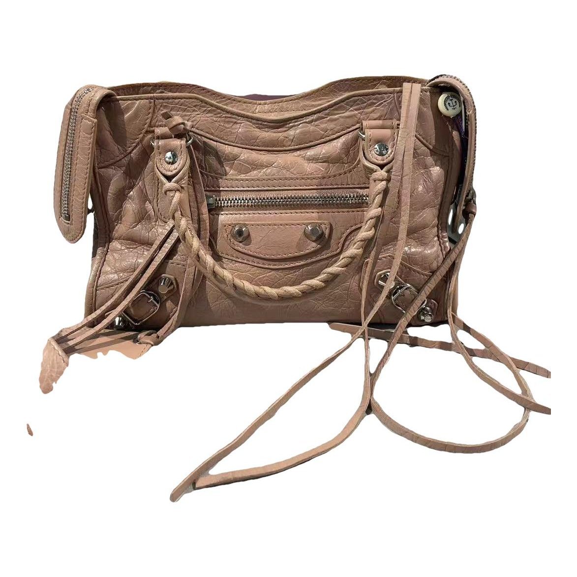 City leather handbag
