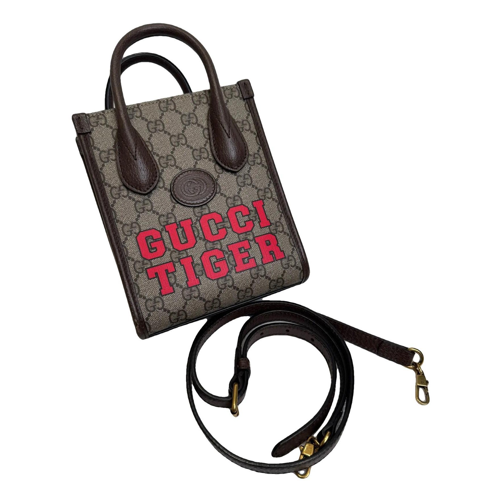 Ophidia Top Handle vinyl crossbody bag