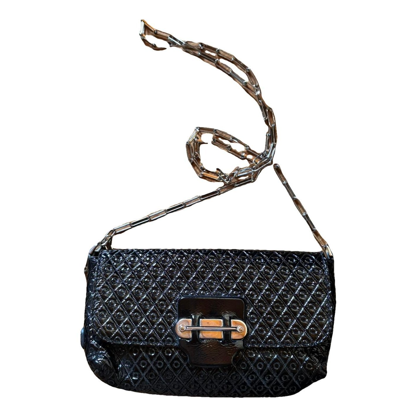 Patent leather clutch bag