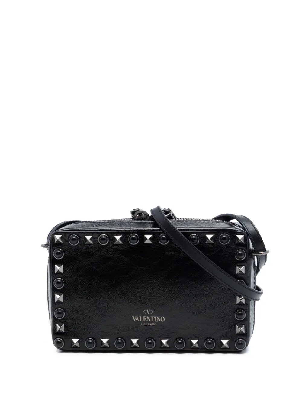 2016-2017 Textured Leather Rolling Rockstud Camera Bag crossbody bag