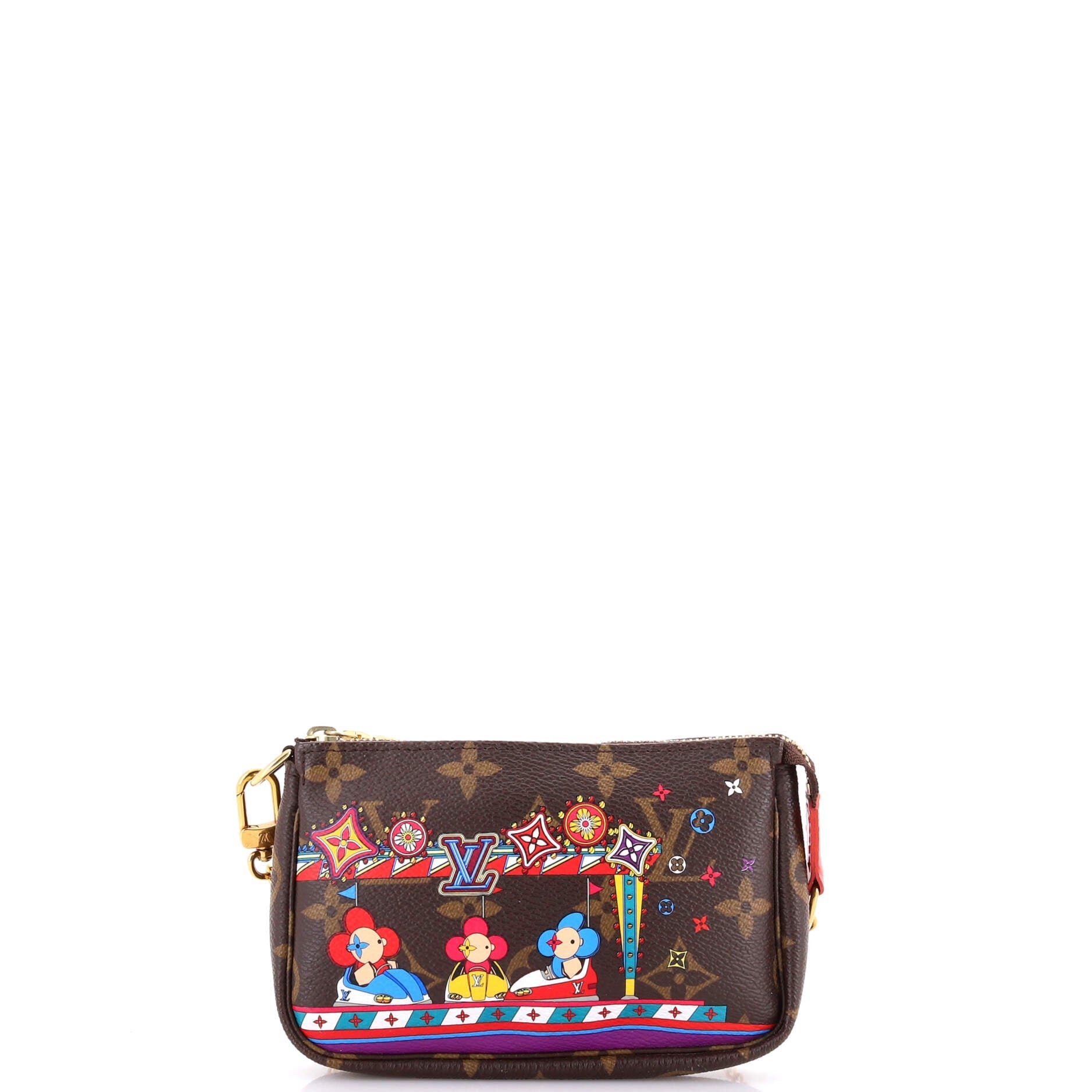 Pochette Accessoires Limited Edition Vivienne Xmas Monogram Canvas Mini