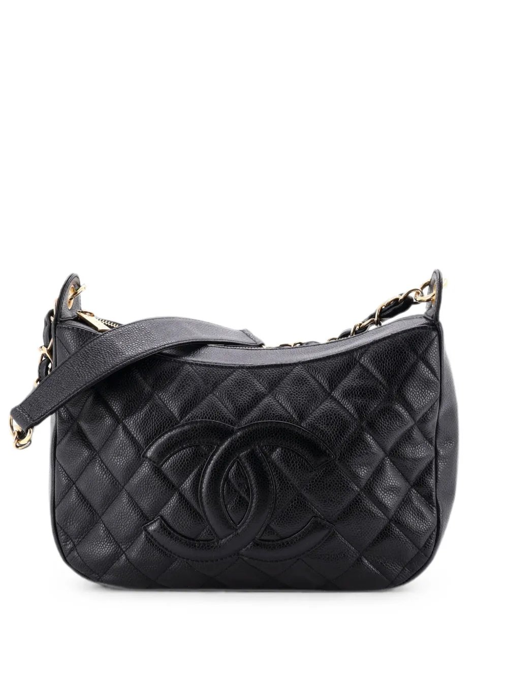 Timeless CC Chain Shoulder Bag Quilted Caviar Medium hobo bag