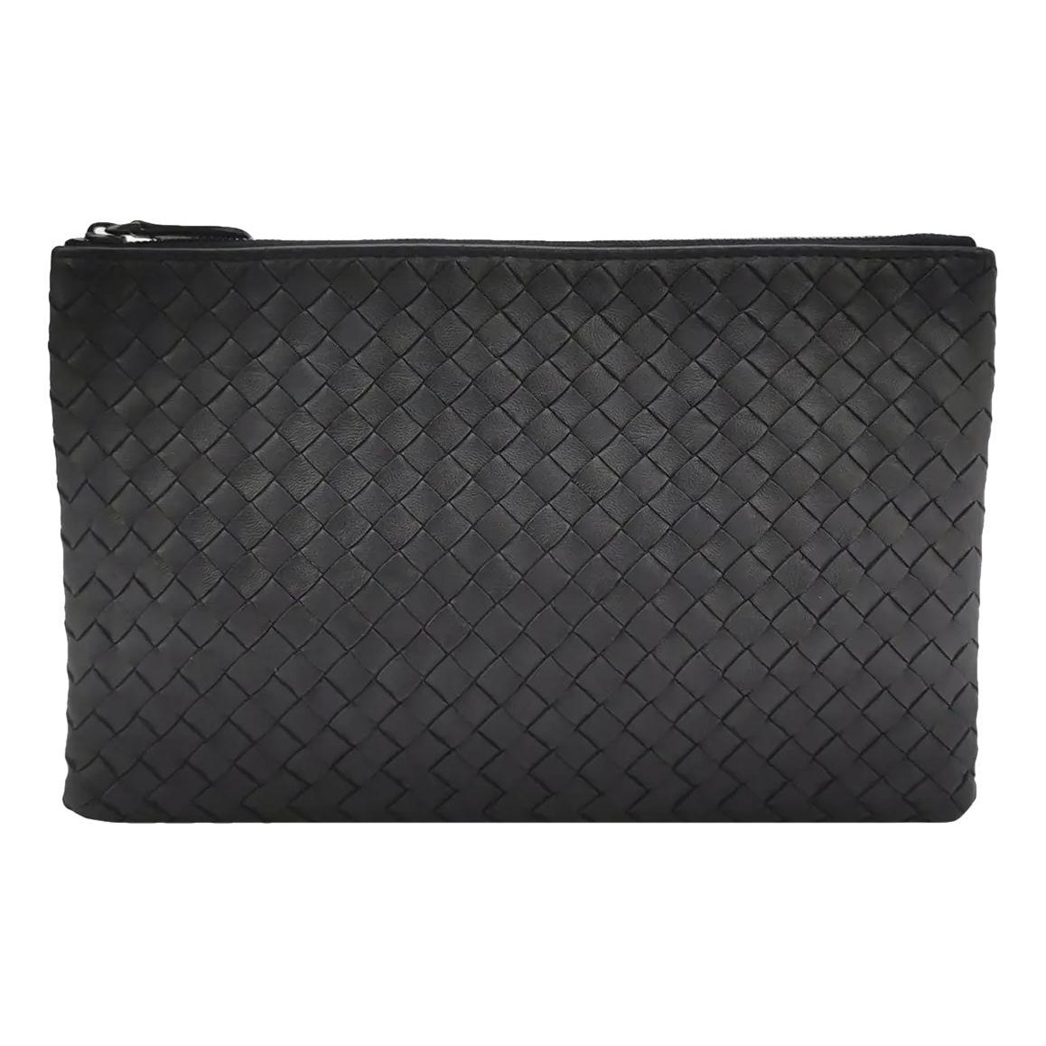 Leather clutch bag
