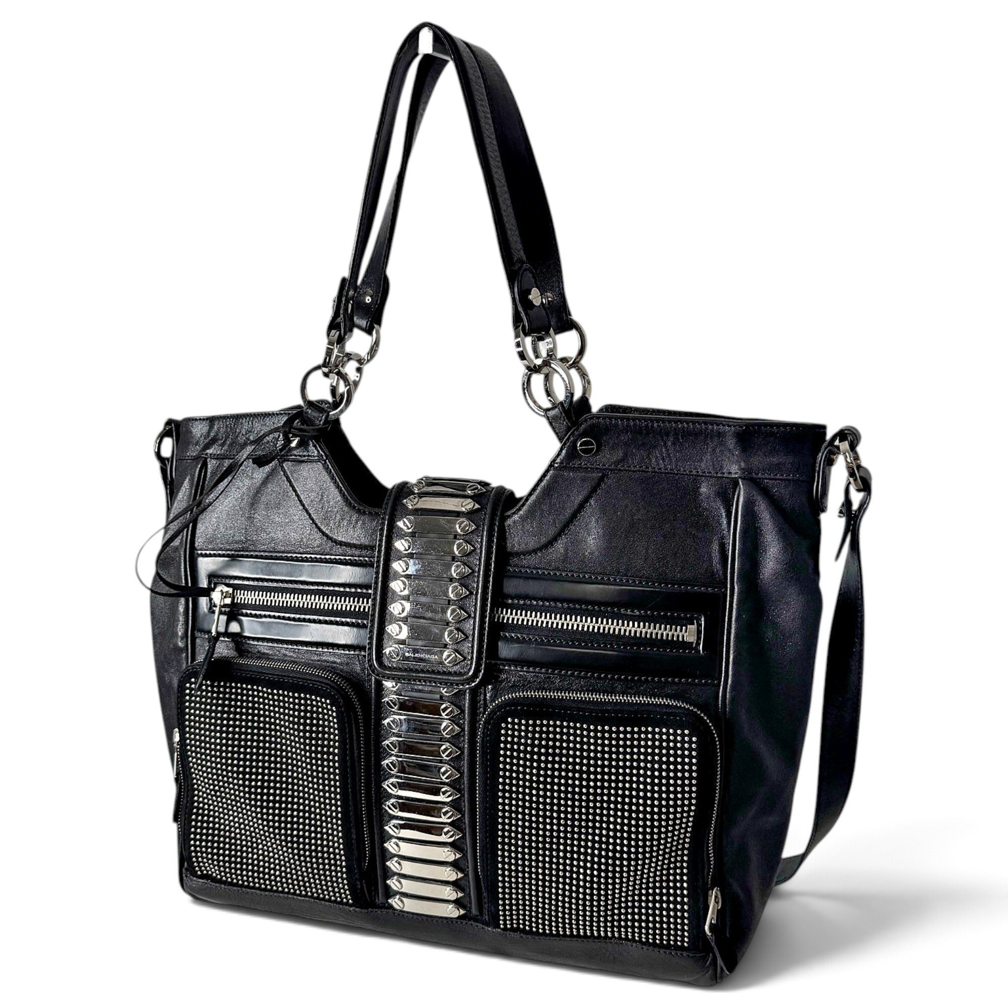 City leather tote