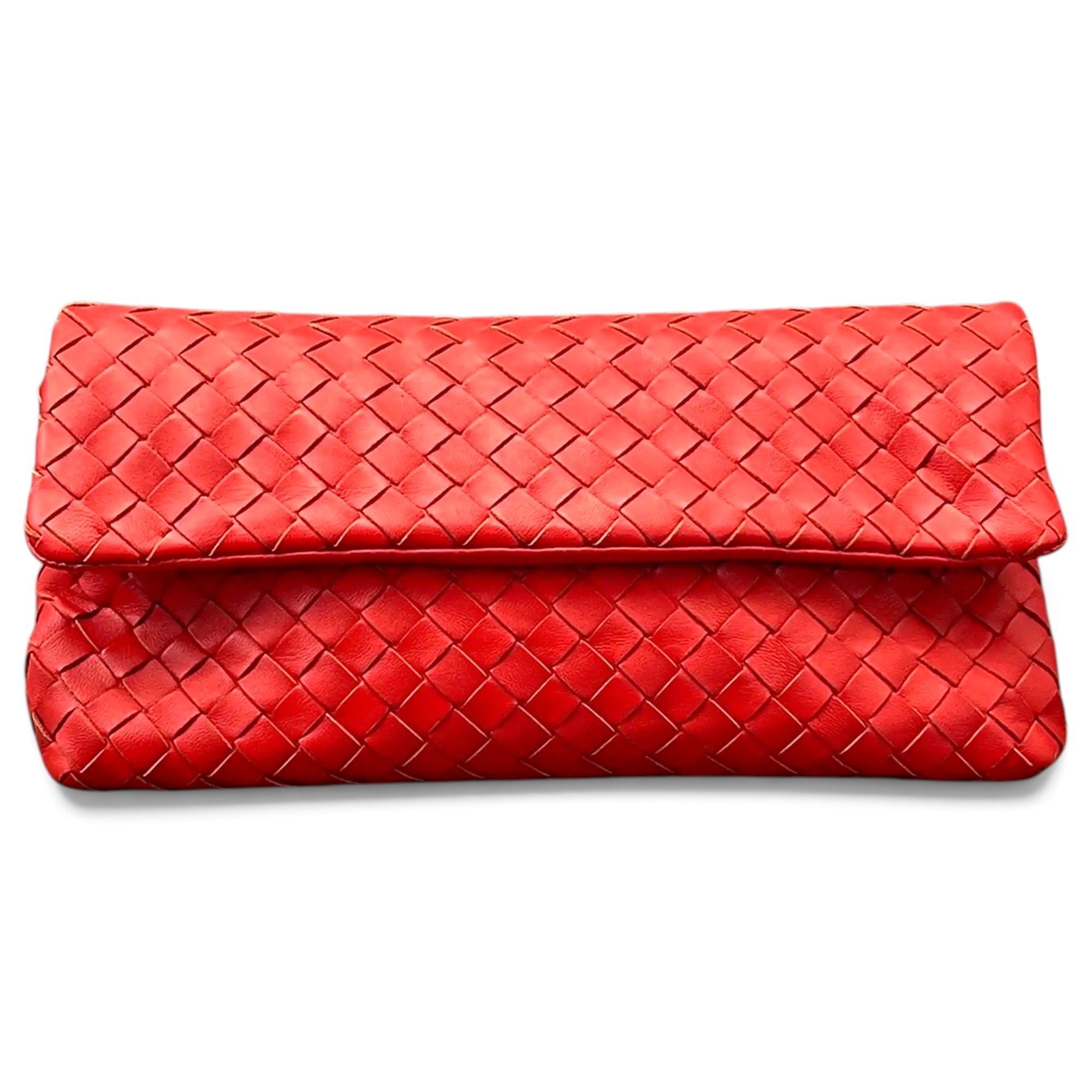 Olimpia leather clutch bag