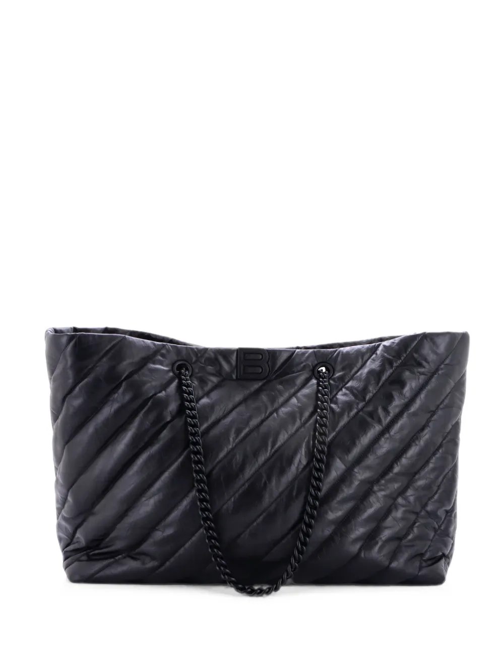 Crush Carry All Chain Quilted Leather Large tote bag