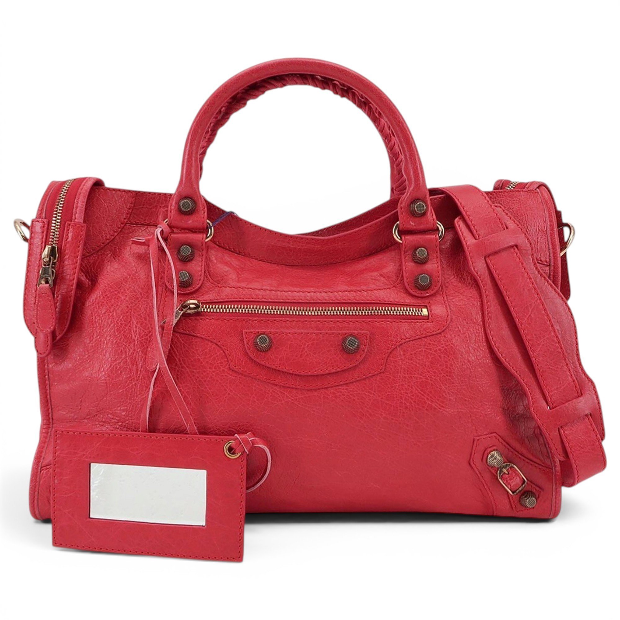 City leather handbag