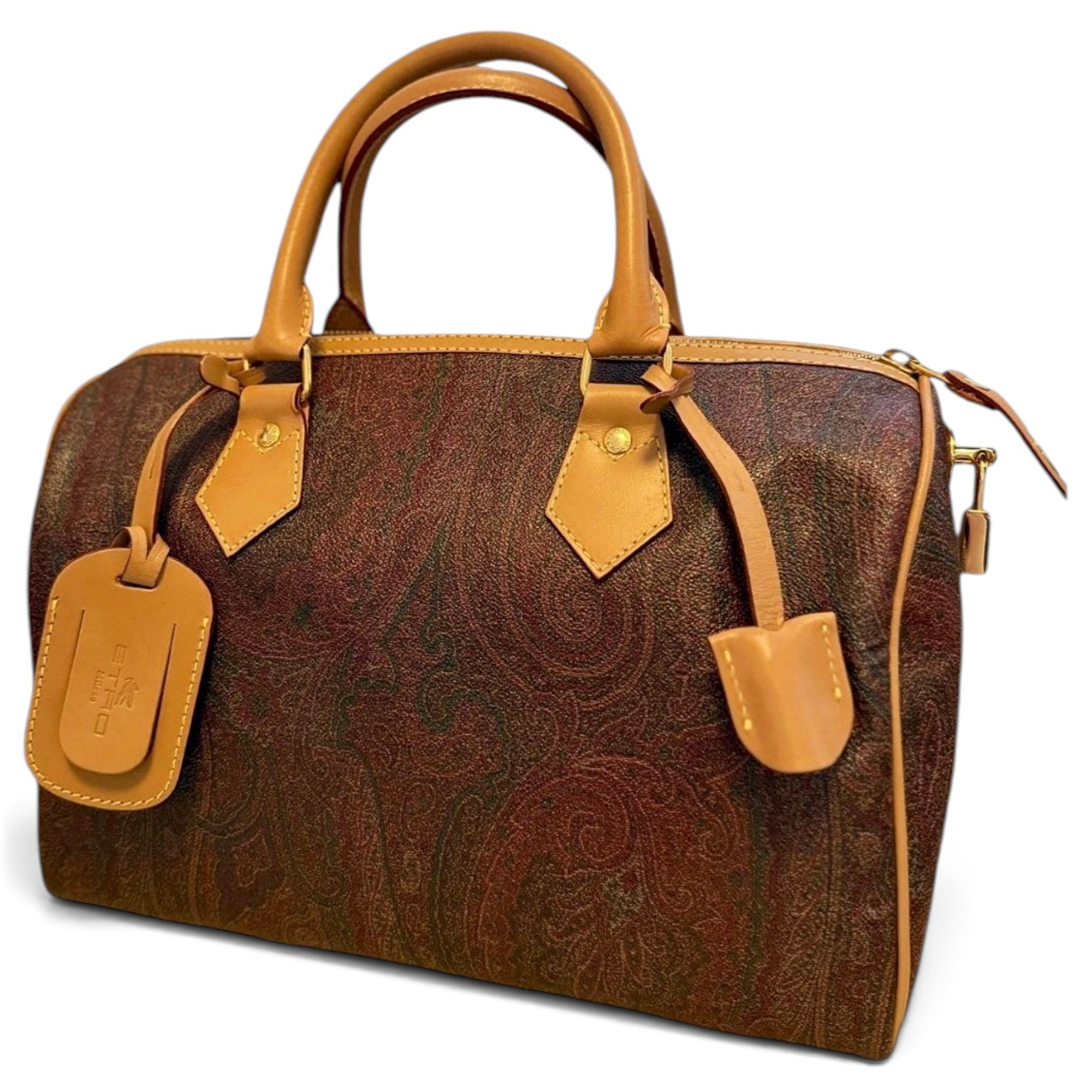 Etro Vela leather bowling bag