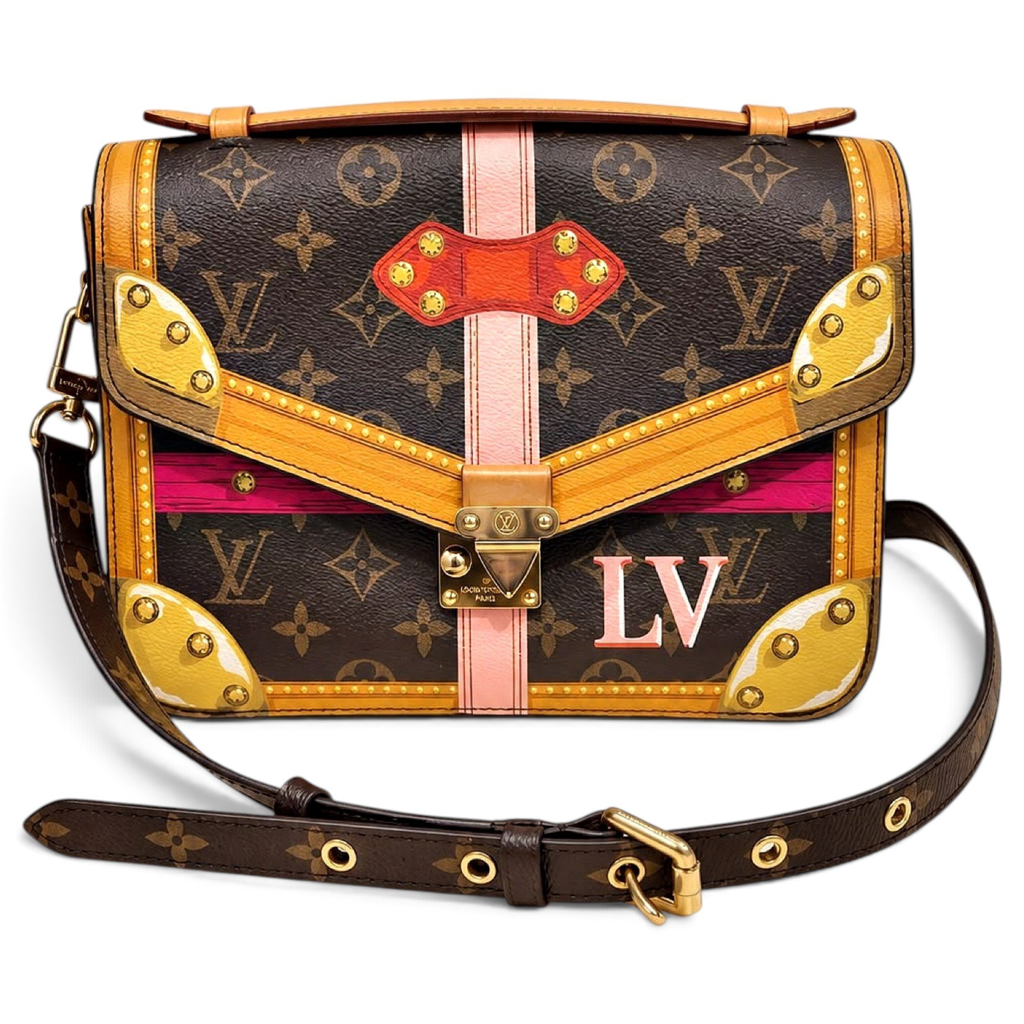 Petite Malle leather handbag
