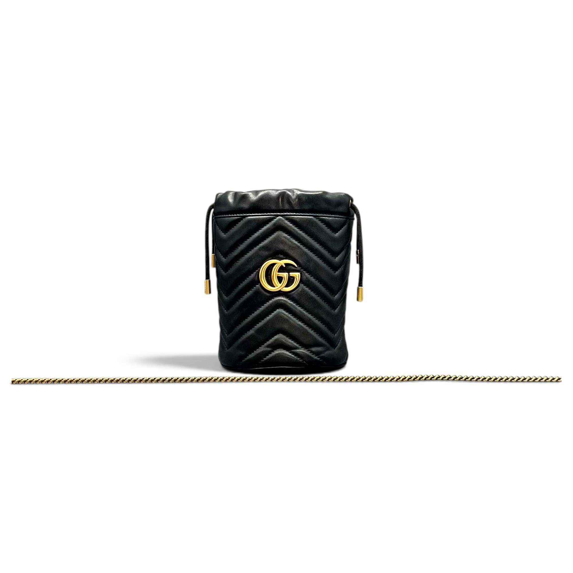 GG Marmont Chain Bucket leather handbag