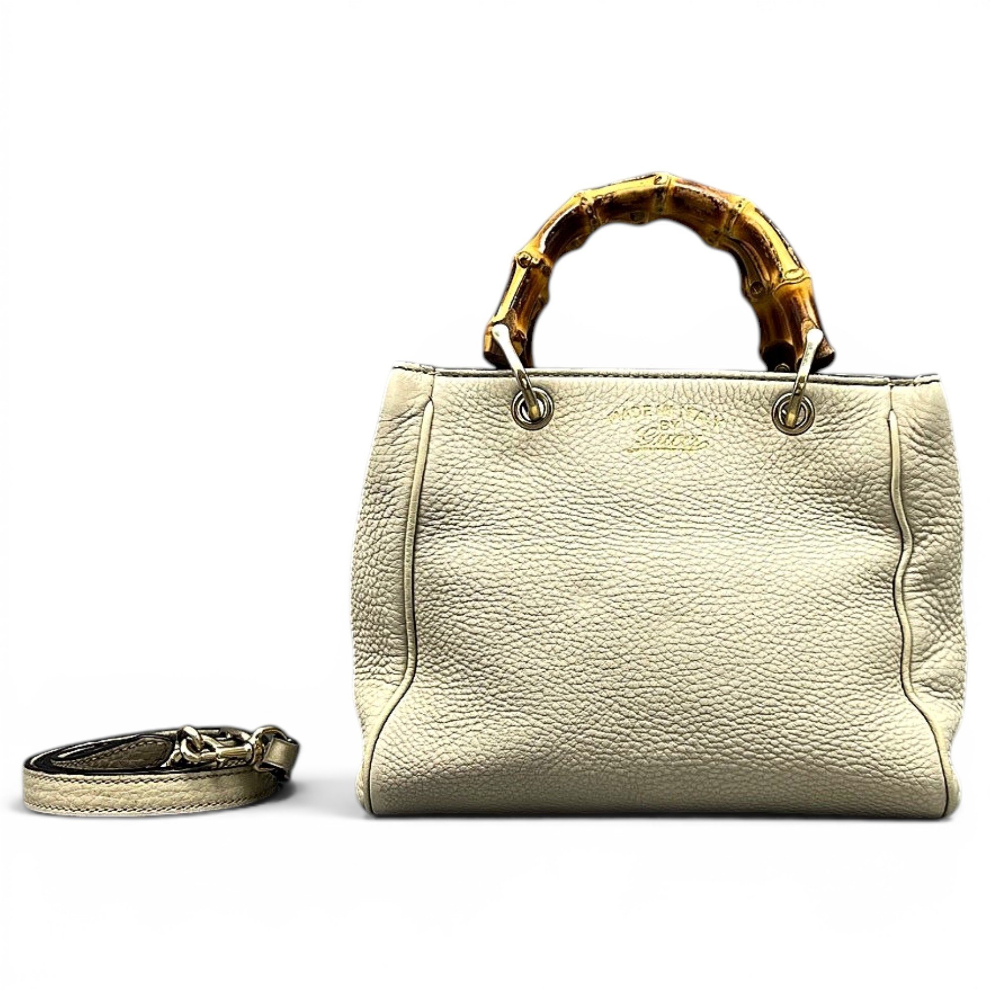 Bamboo leather handbag