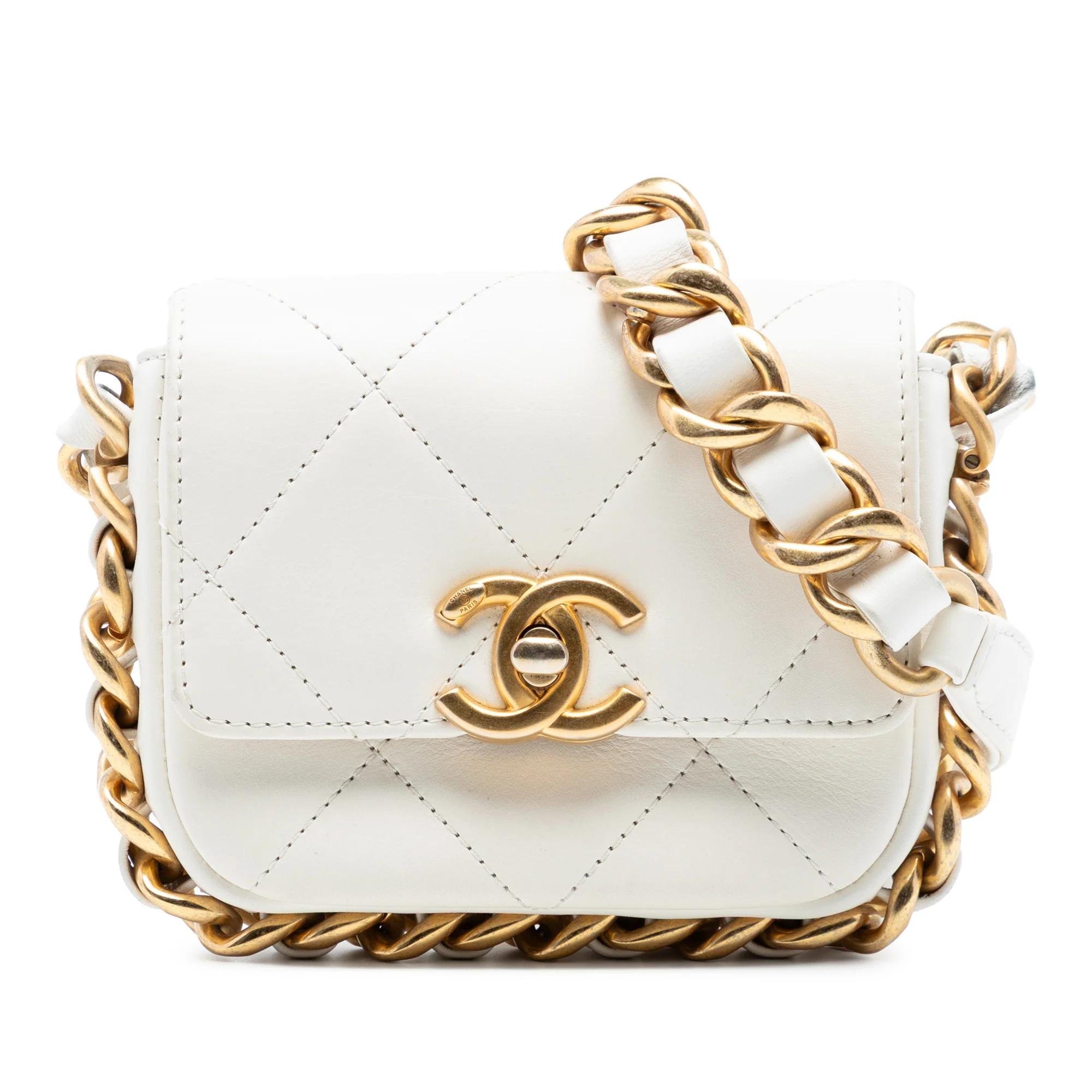 Wallet On Chain Boy Half Flap leather handbag