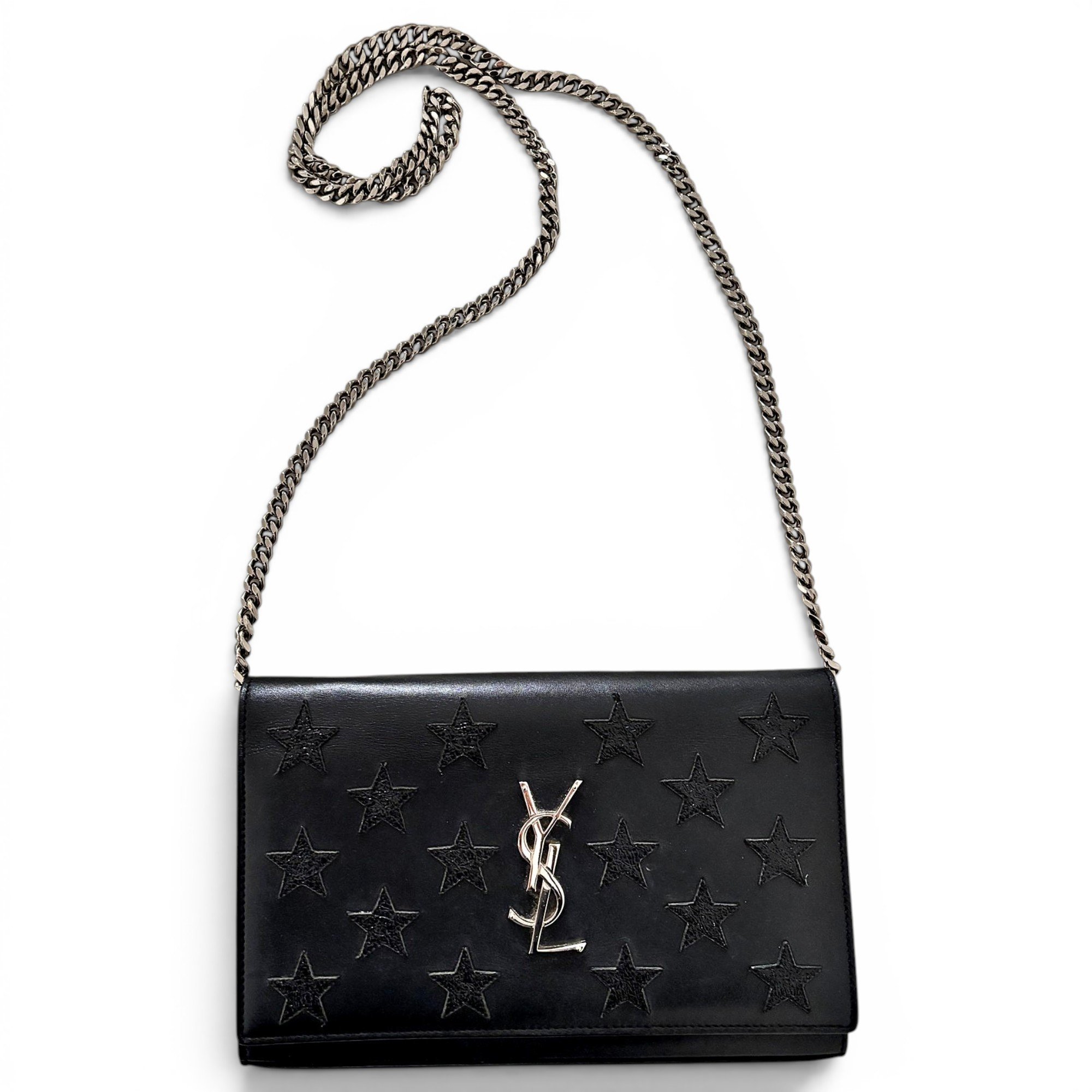 Leather clutch bag
