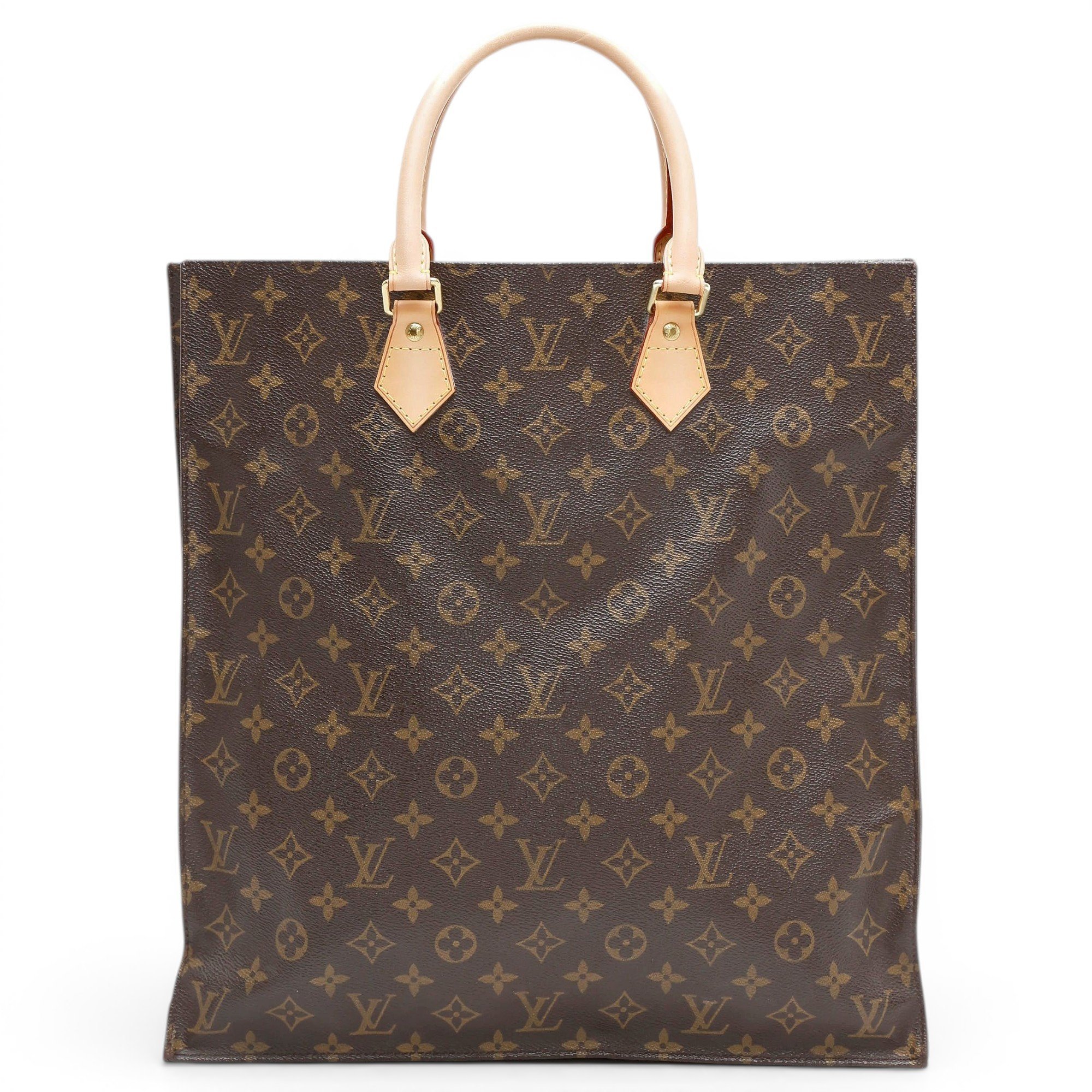 Plat leather tote