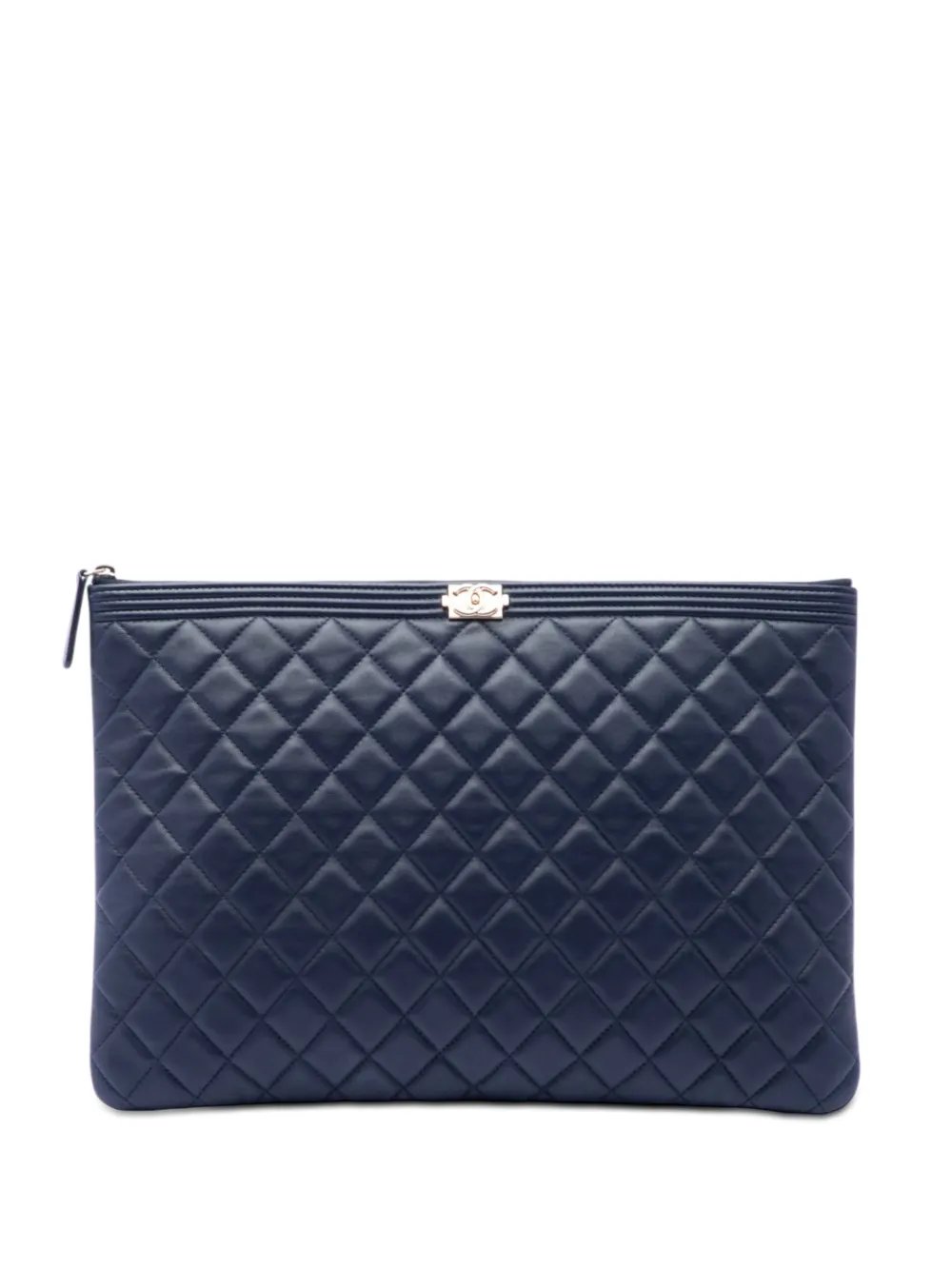 2016-2017 Large Quilted Lambskin Boy O Case clutch bag