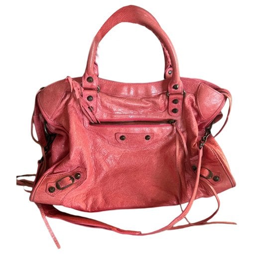 City leather handbag