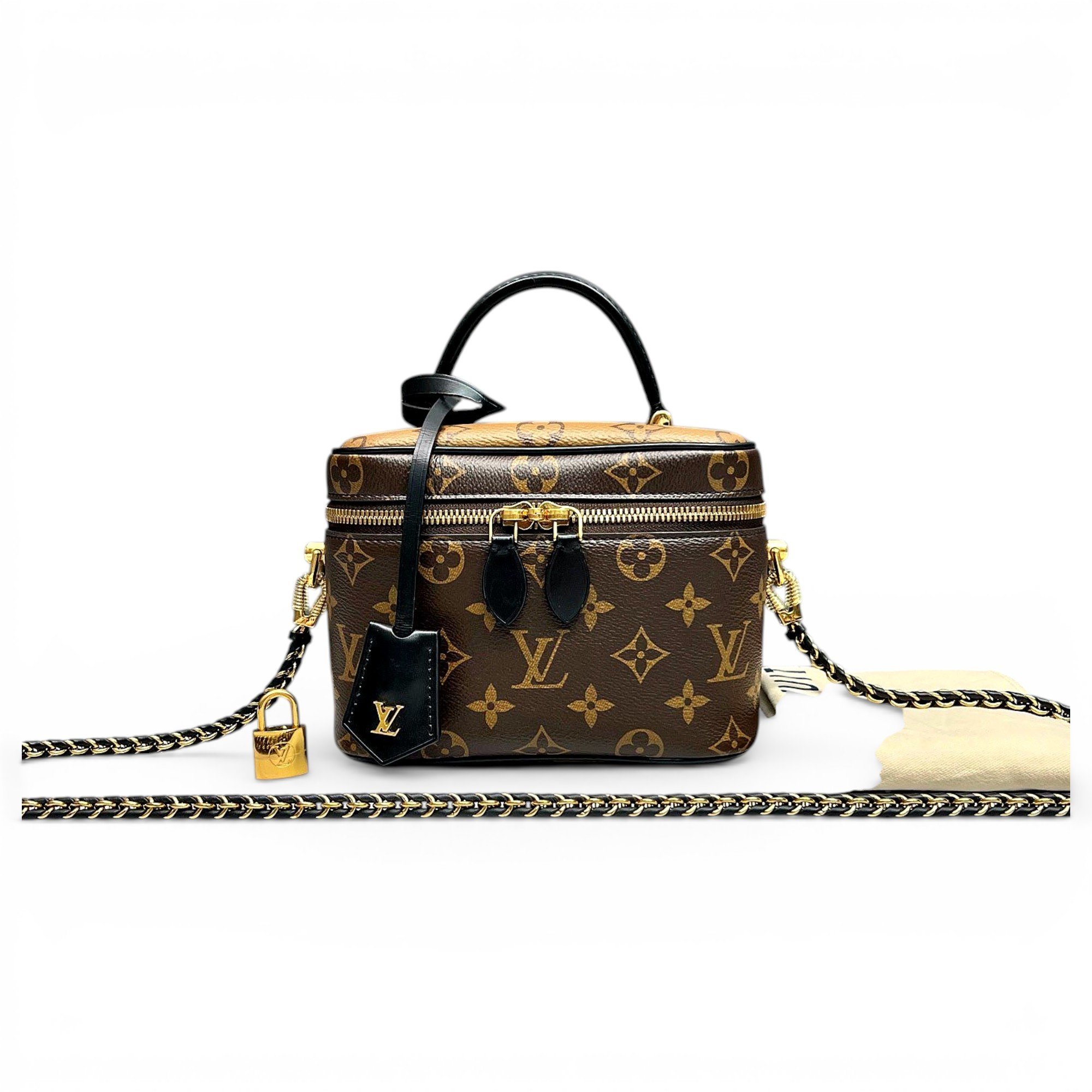 Vanity leather handbag