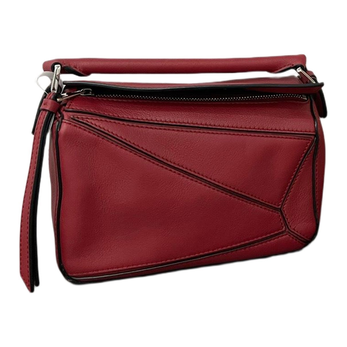 Puzzle leather handbag