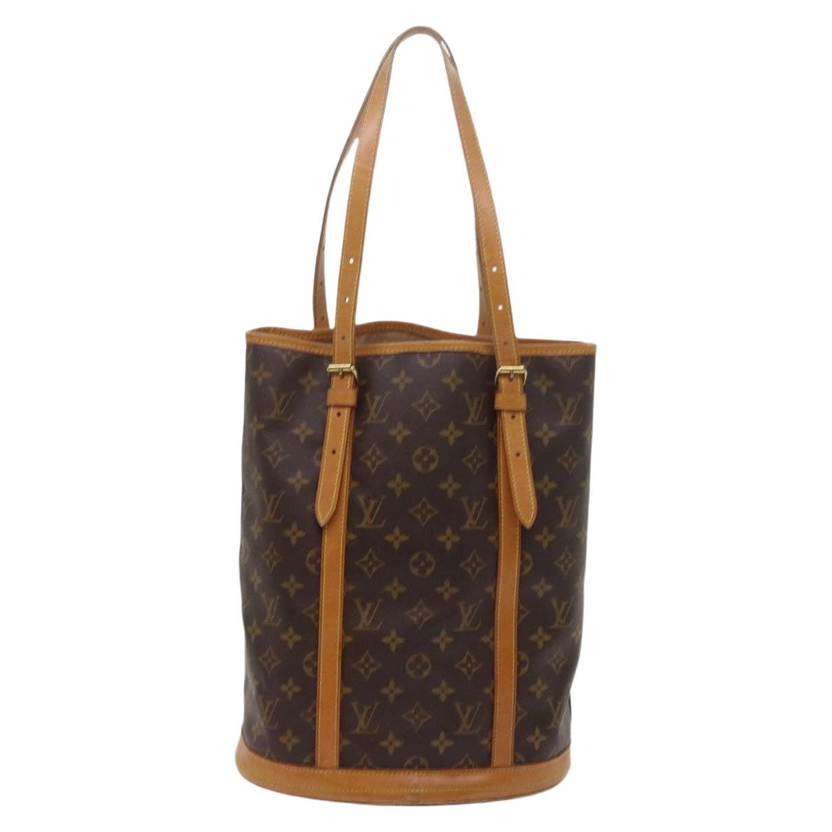 Bucket leather handbag
