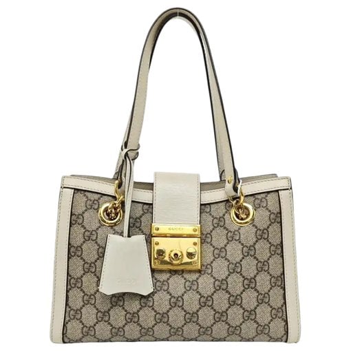 Padlock leather handbag