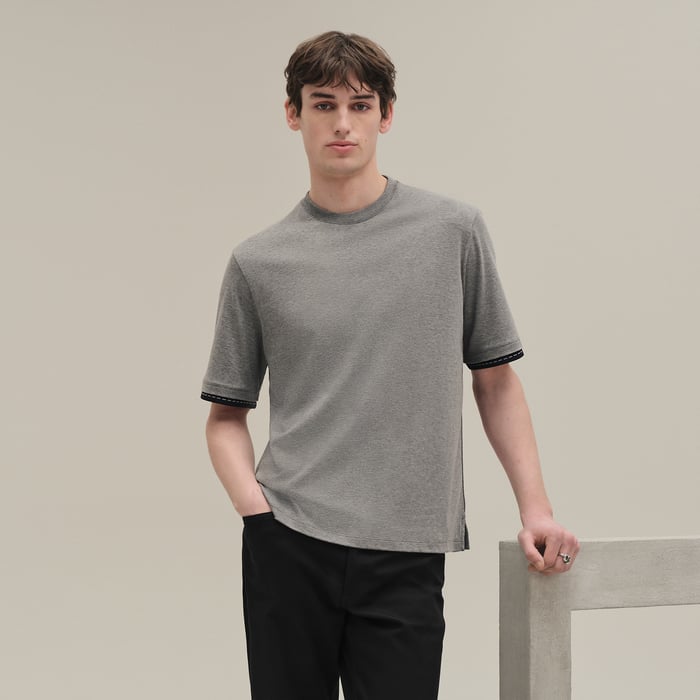 Gris "Piqures Sellier" T-shirt