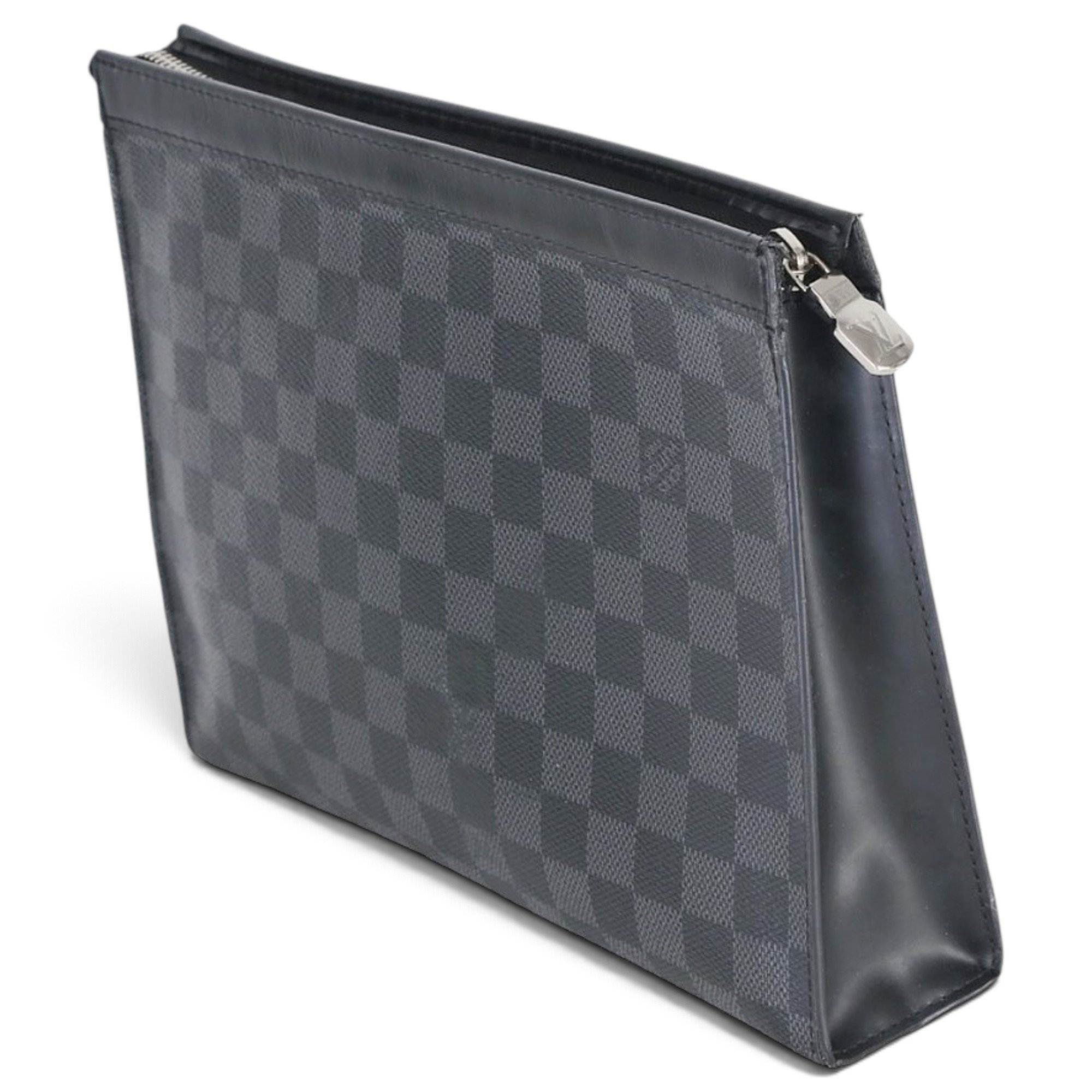 Leather clutch bag