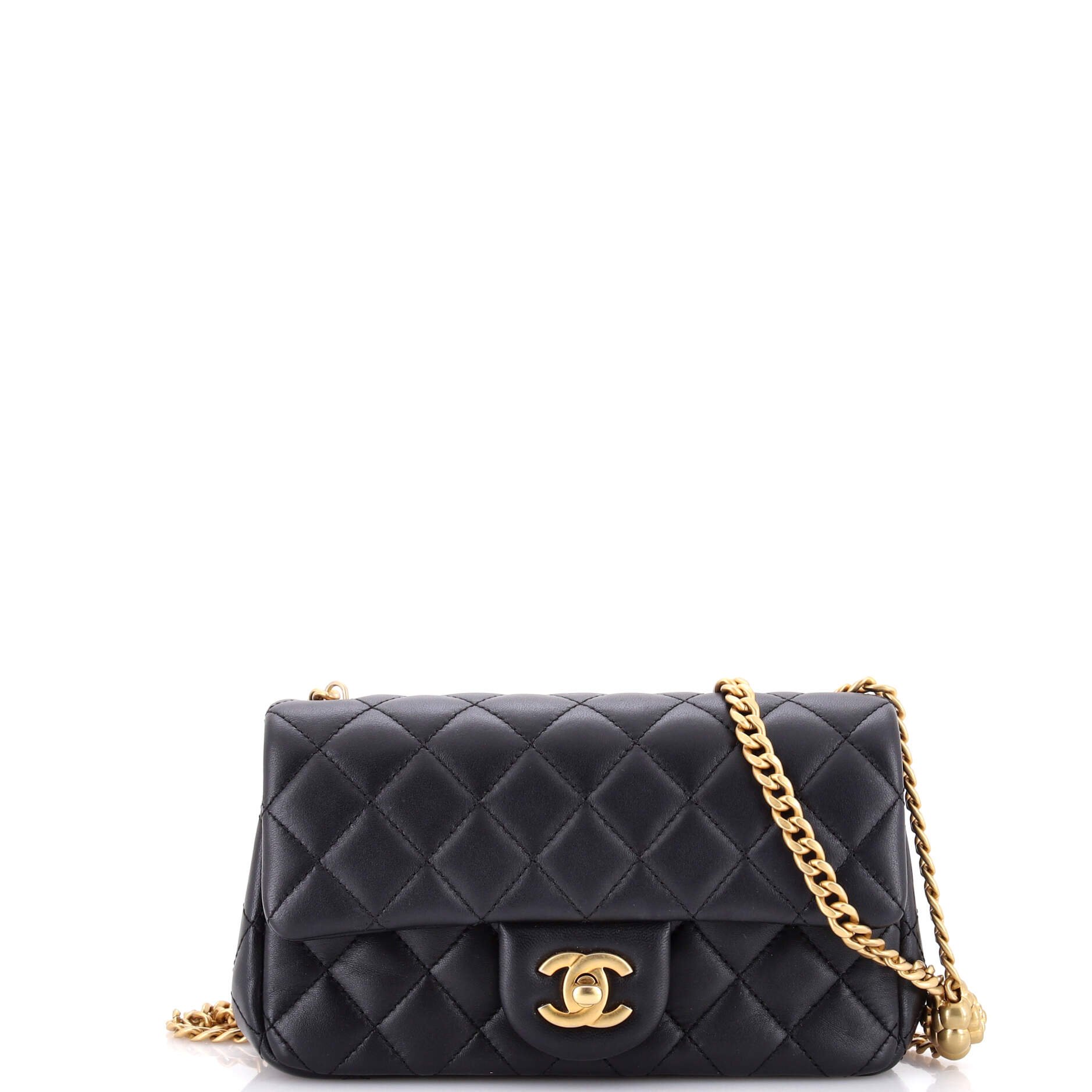 Chanel Sweet Camellia Adjustable Chain Flap Bag Quilted Lambskin Mini