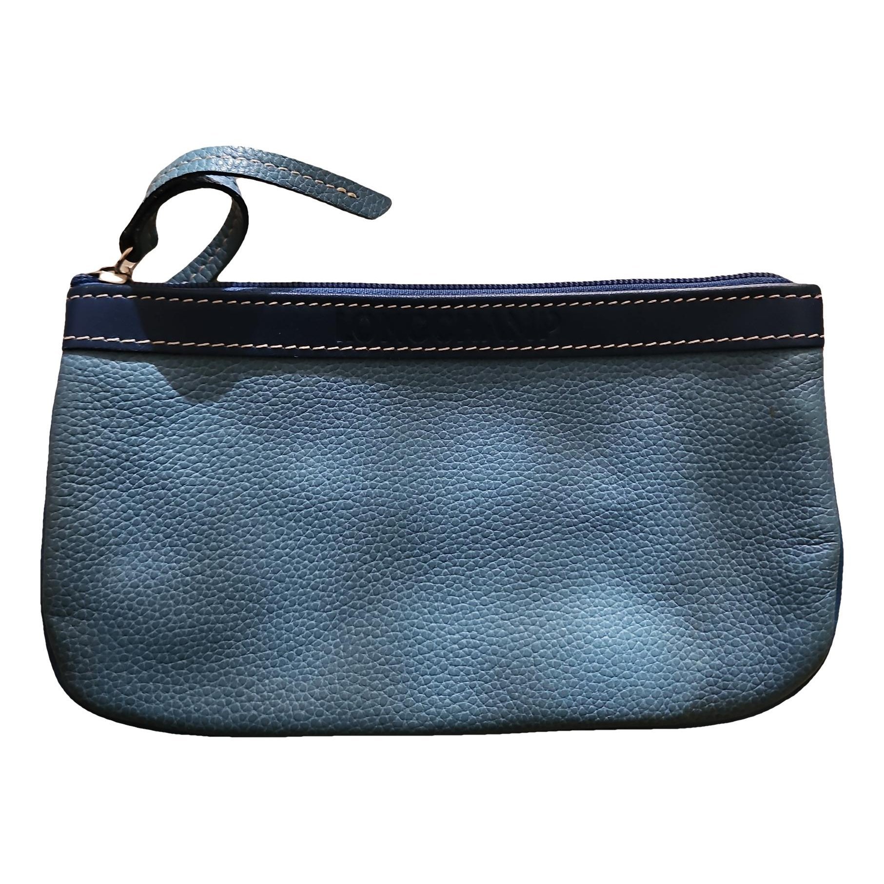Leather clutch bag