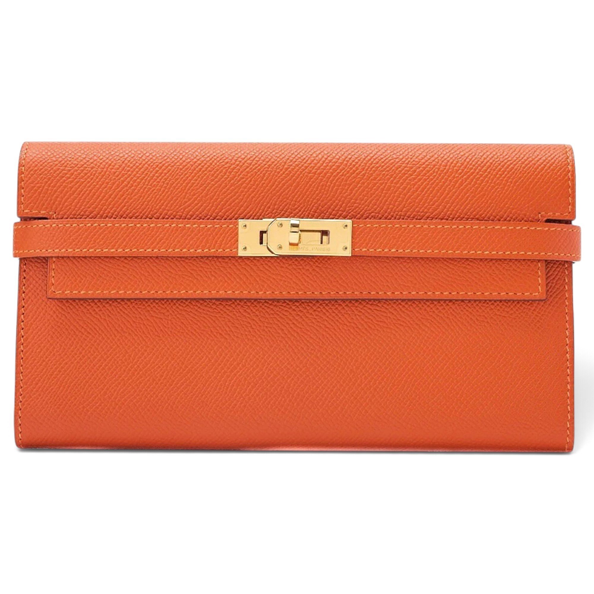 Hermes Kelly Handbag Orange Epsom Leather 2014