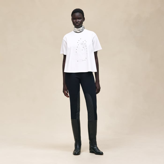 Blanc Embroidered Flared T-shirt