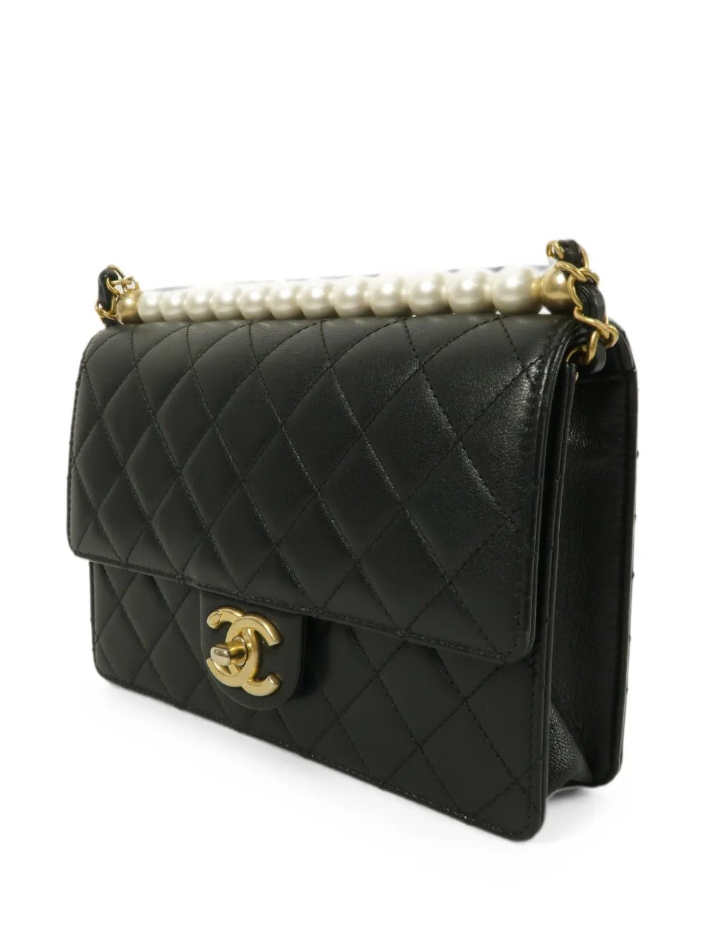 CC turn-lock shoulder bag