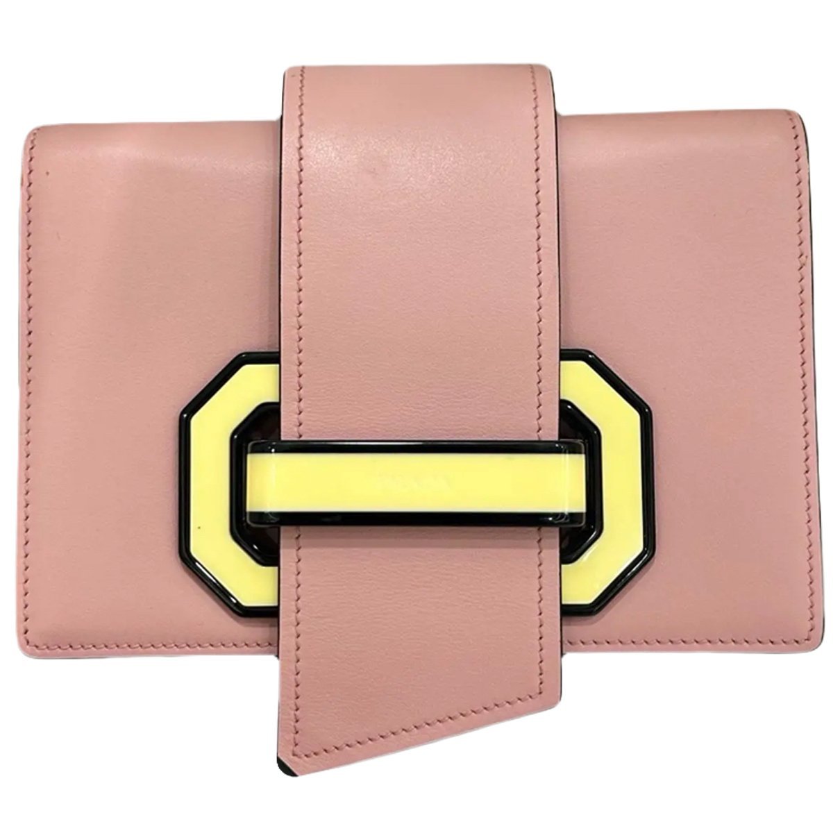 Ribbon leather crossbody bag