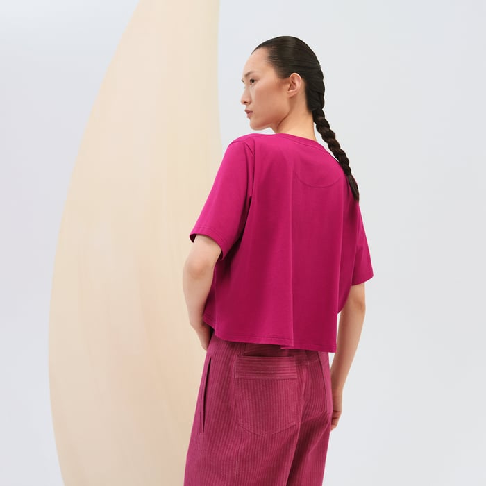 Rose Bougainvillier "Les Clefs" Cropped T-shirt