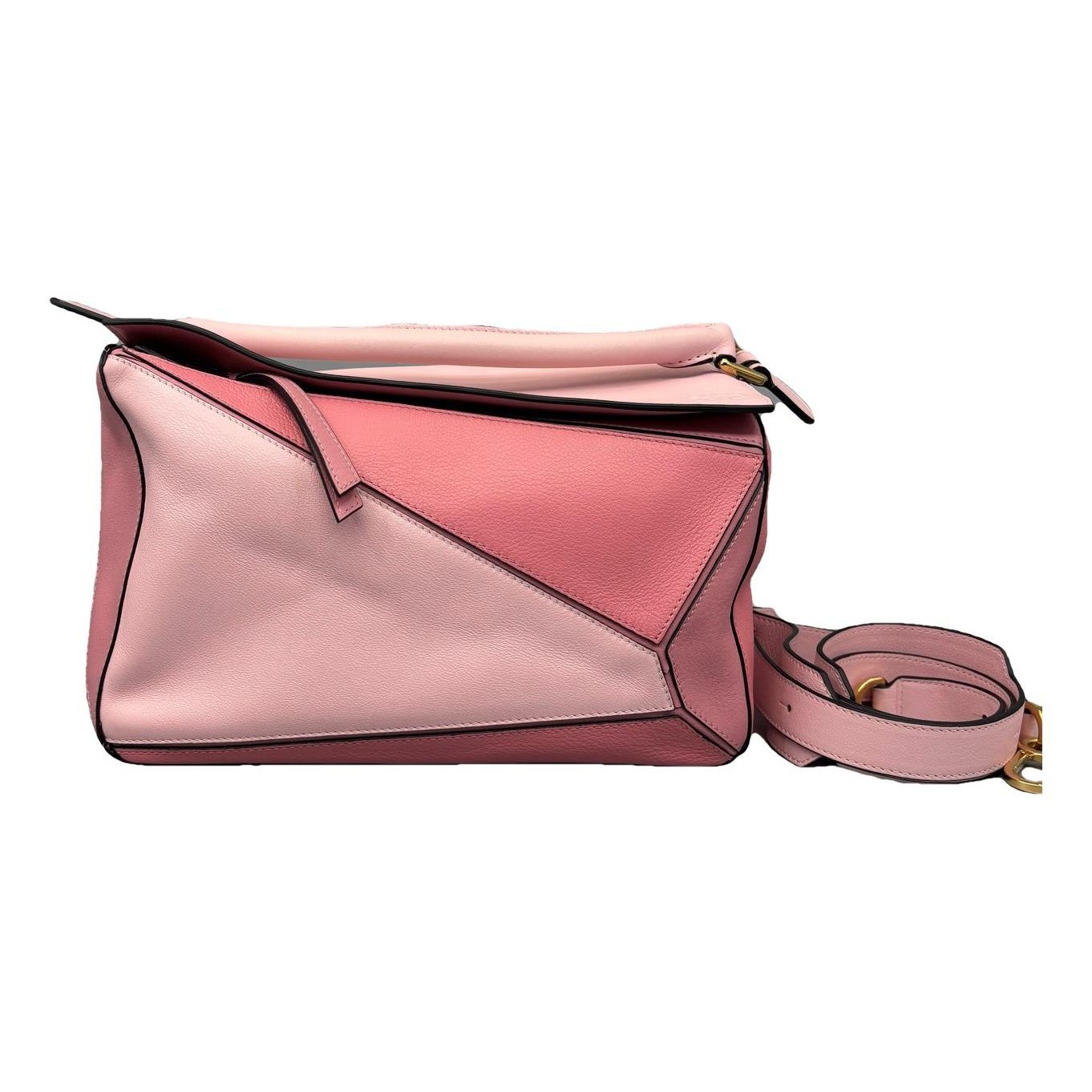 Puzzle leather handbag