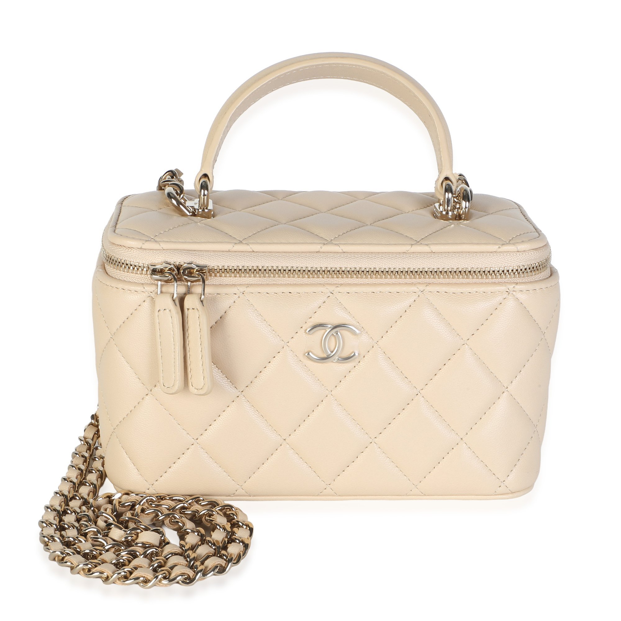 Vanity leather handbag