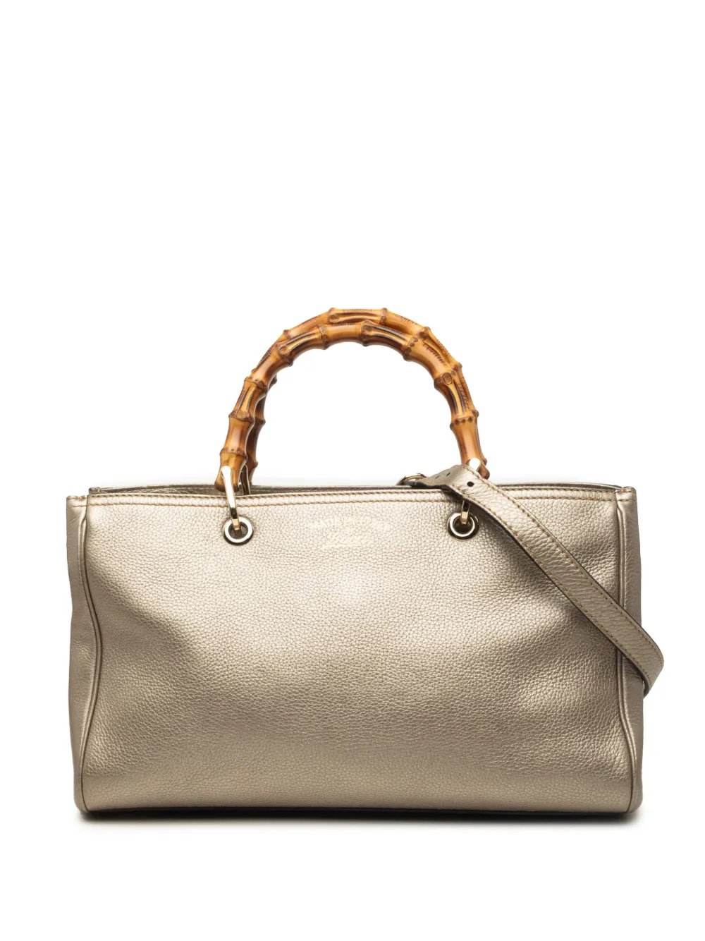 2016-2025 Medium Calfskin Bamboo Shopper satchel