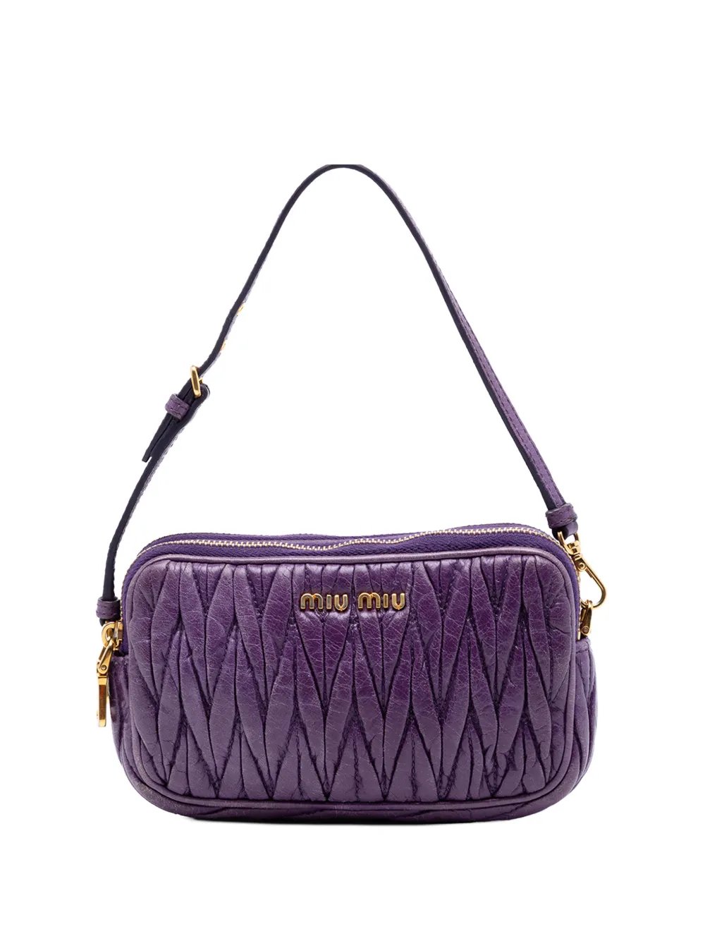 Miu Miu 2010-2026 Nappa Matelasse Double Zip handbag