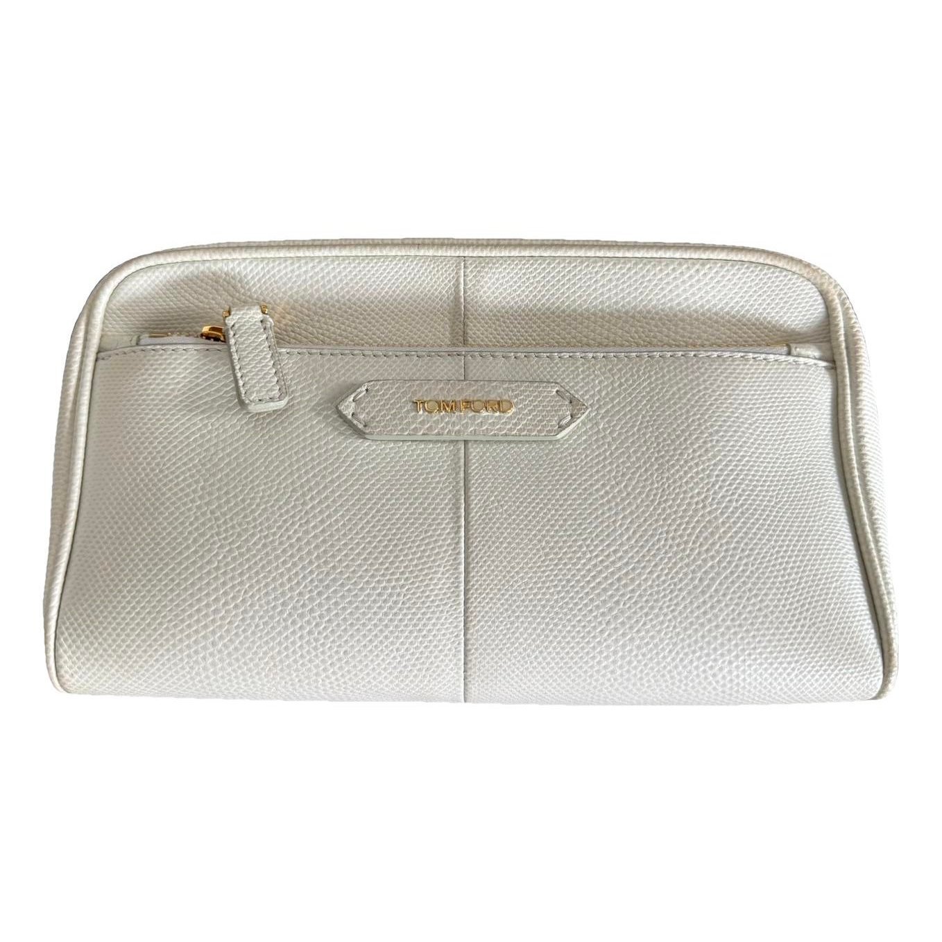 Leather clutch bag