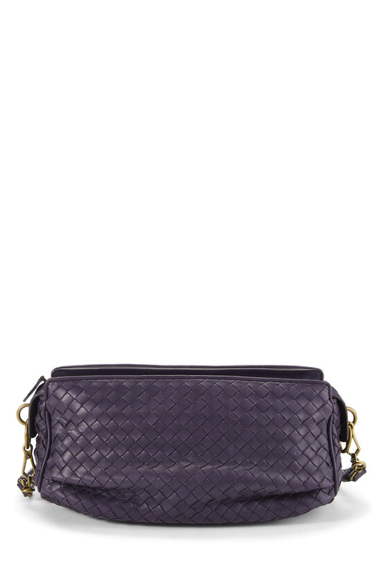 Bottega Veneta Purple Intrecciato Leather Crossbody Small
