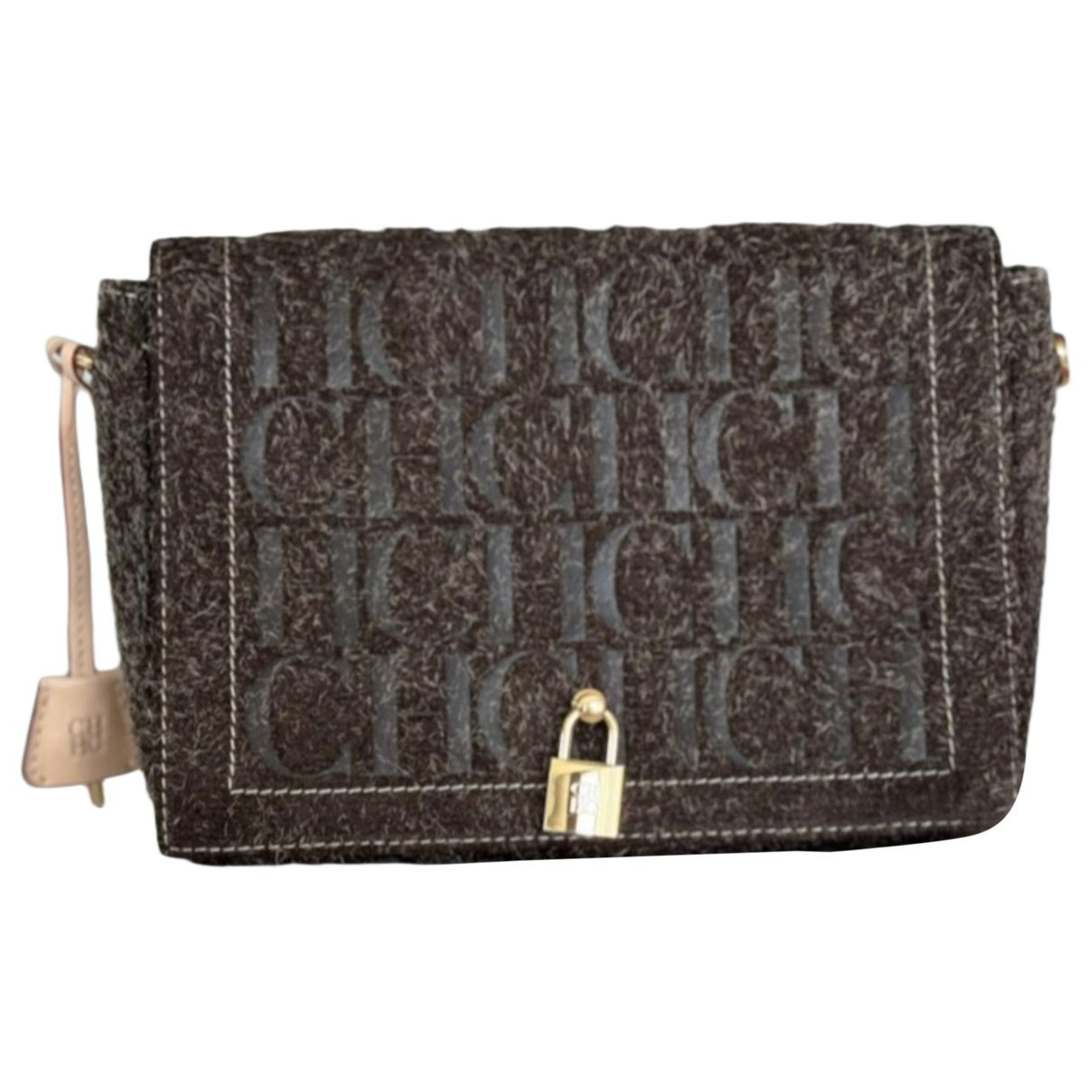 Leather clutch bag