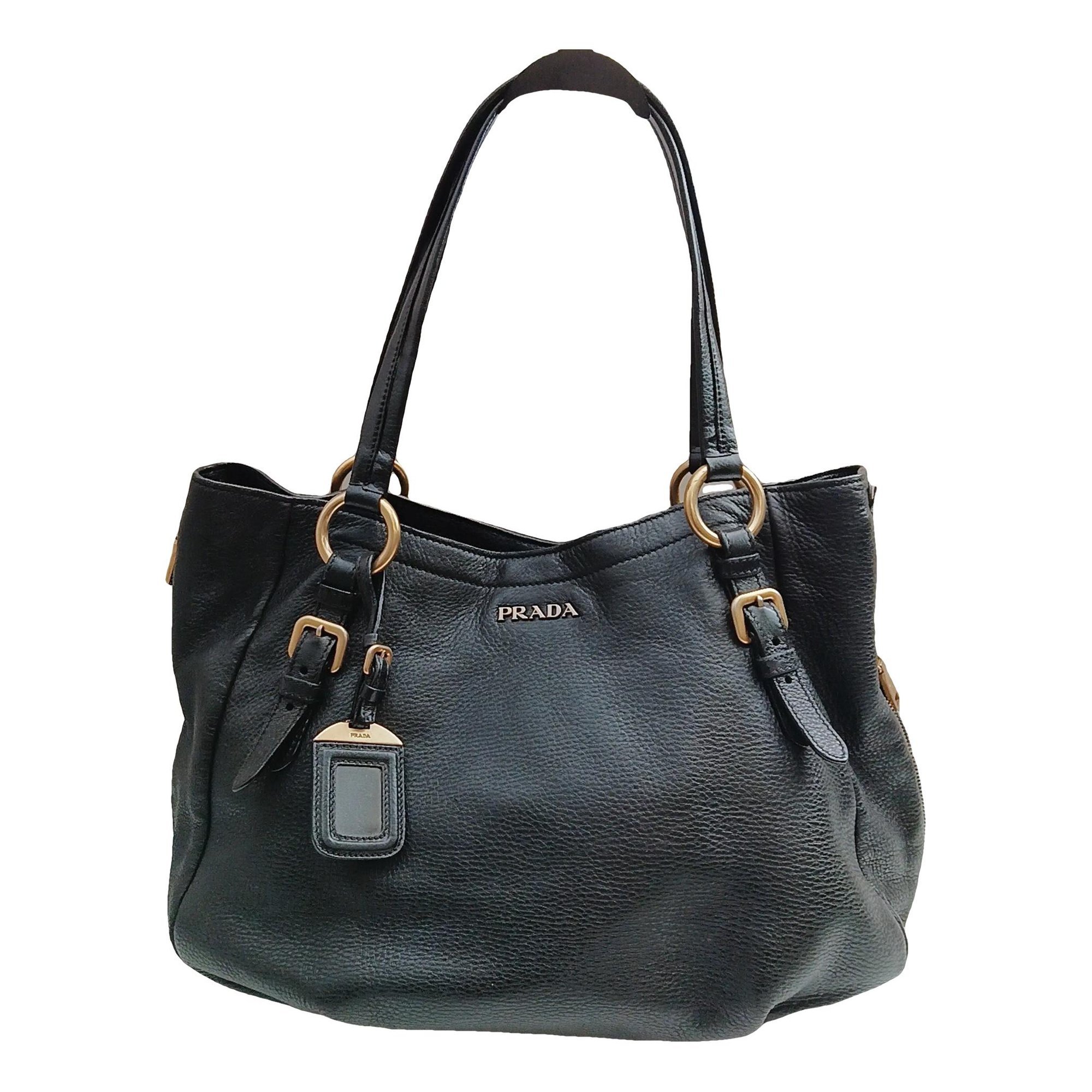 Double leather handbag