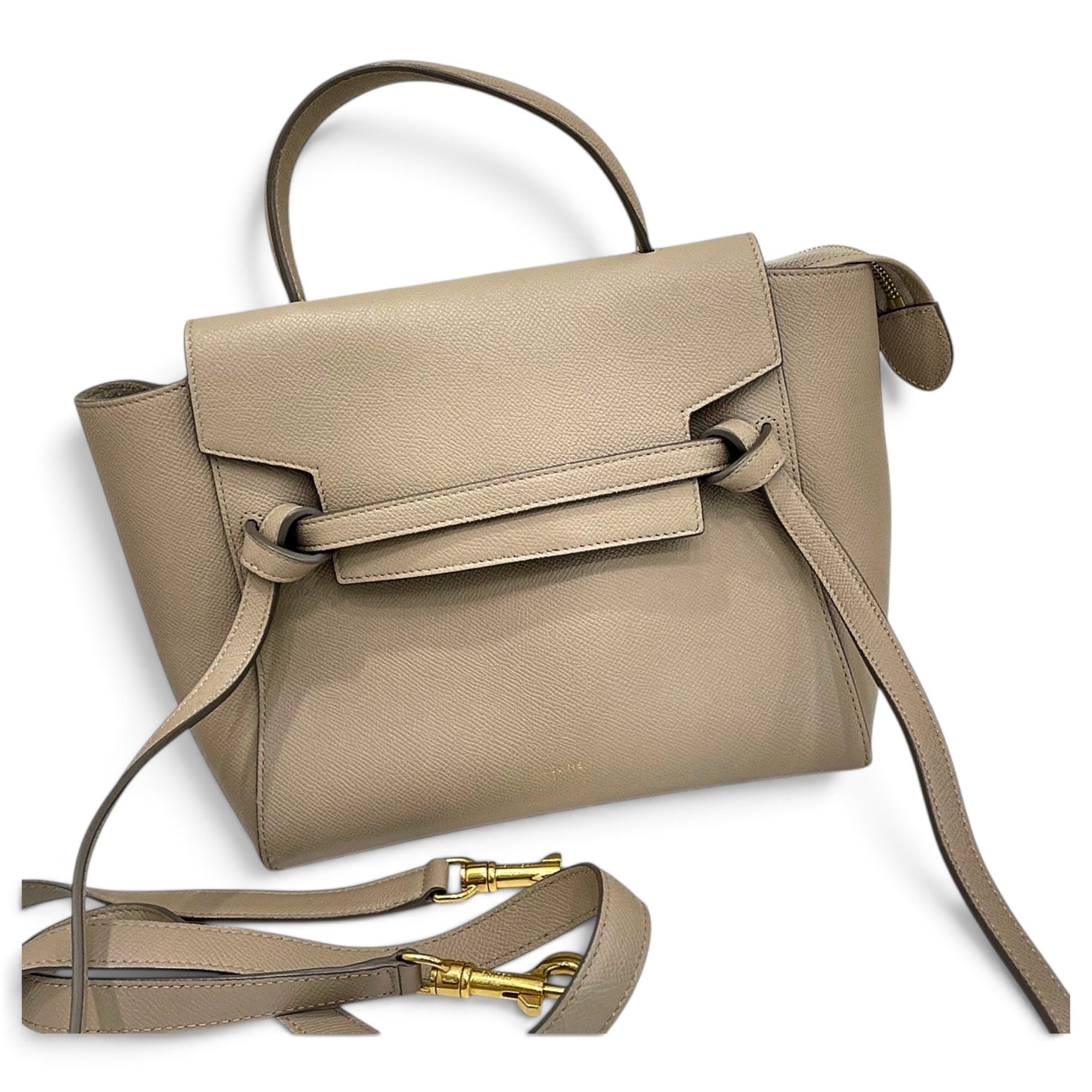 Belt leather handbag