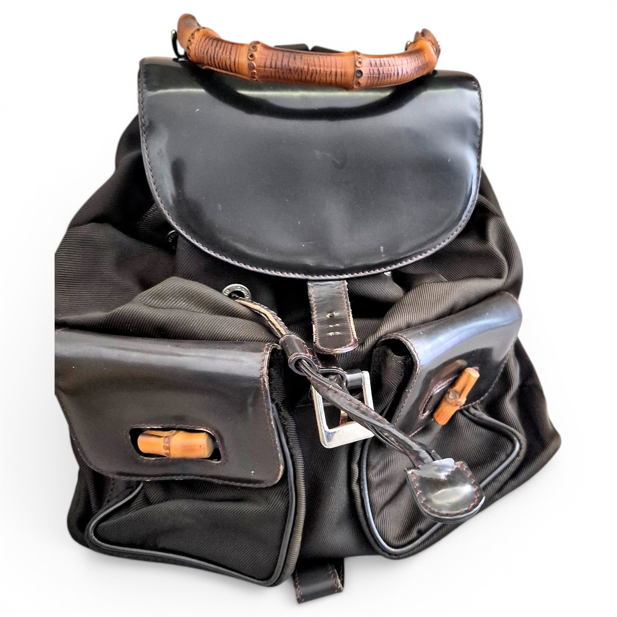 Bamboo Tassel Oval cloth backpack