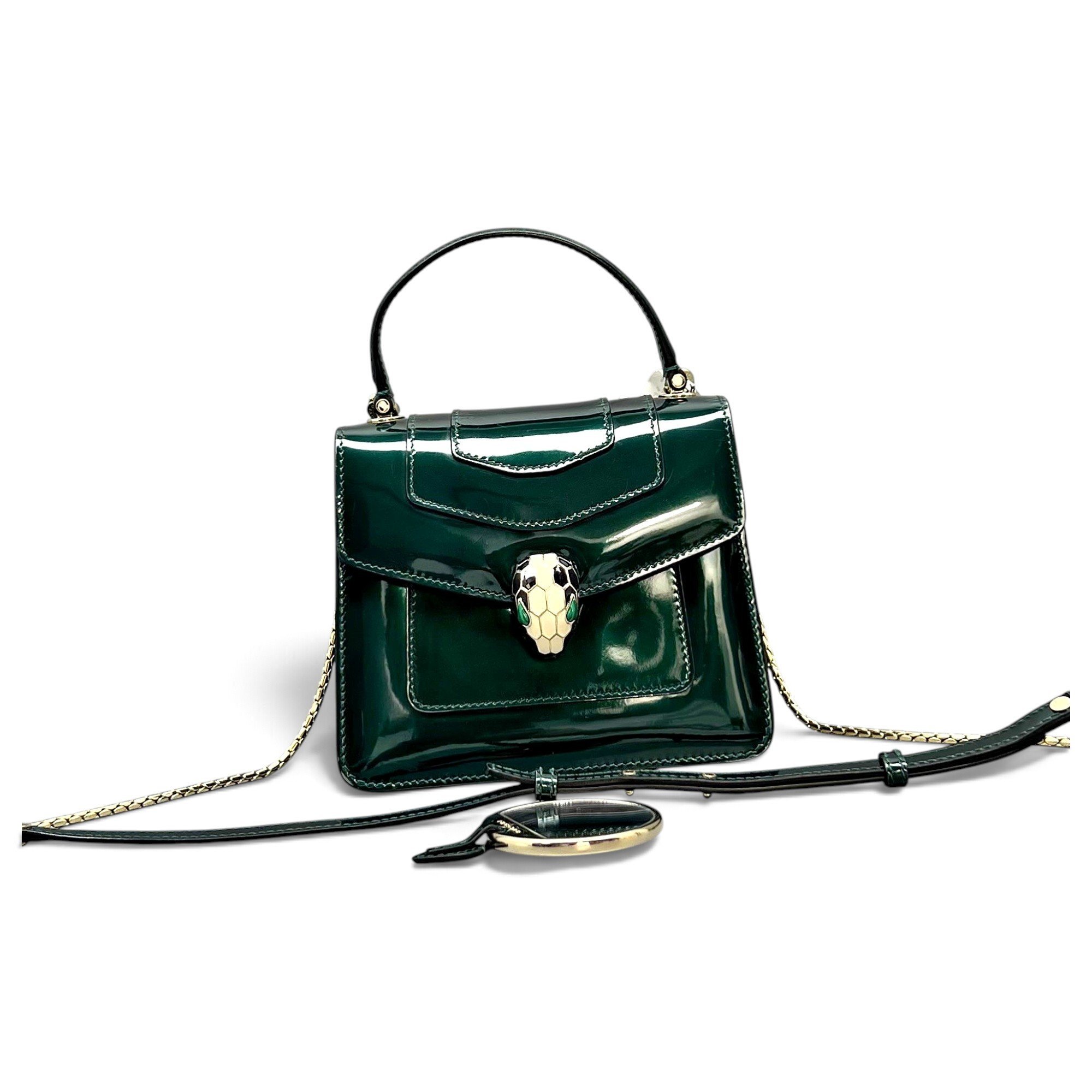 Bvlgari Serpenti patent leather handbag