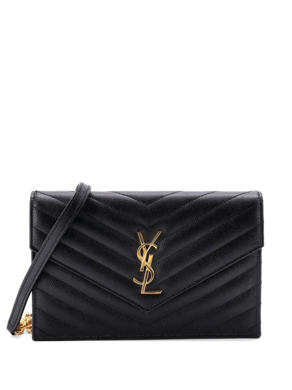 Classic Monogram Wallet on Chain Matelasse Chevron Leather Small crossbody bag