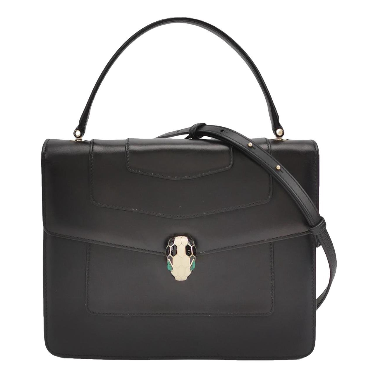Serpenti leather handbag