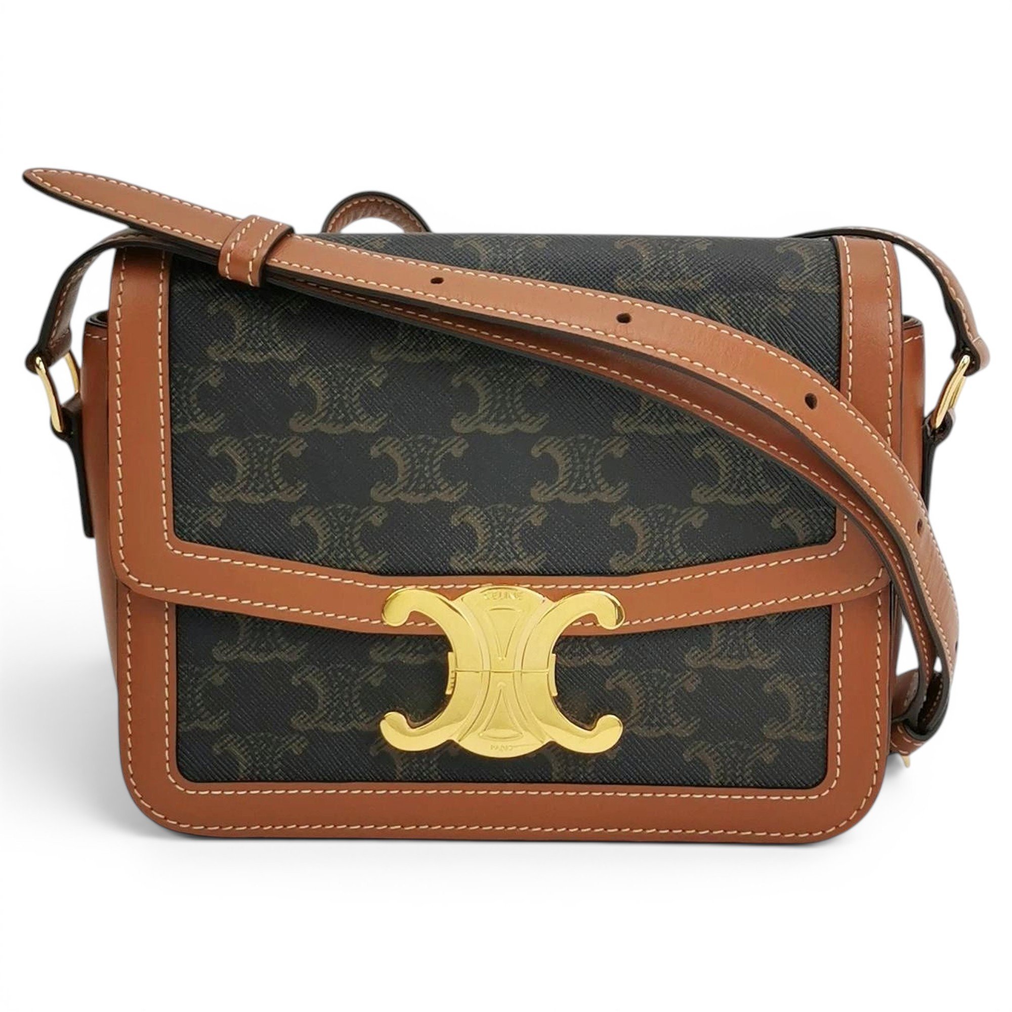 Triomphe leather crossbody bag