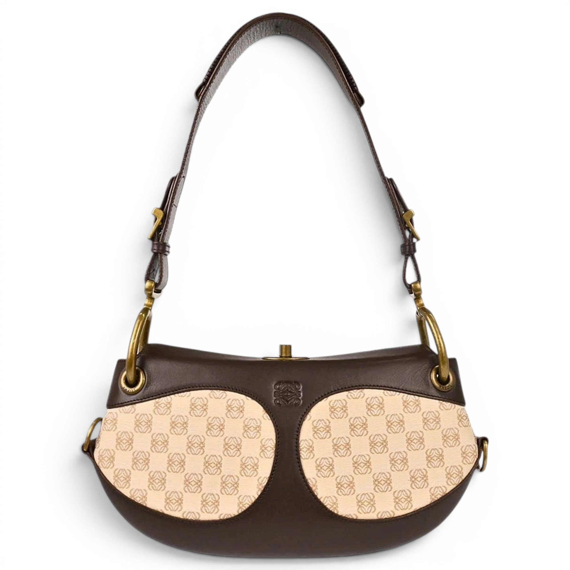 Anagram leather handbag