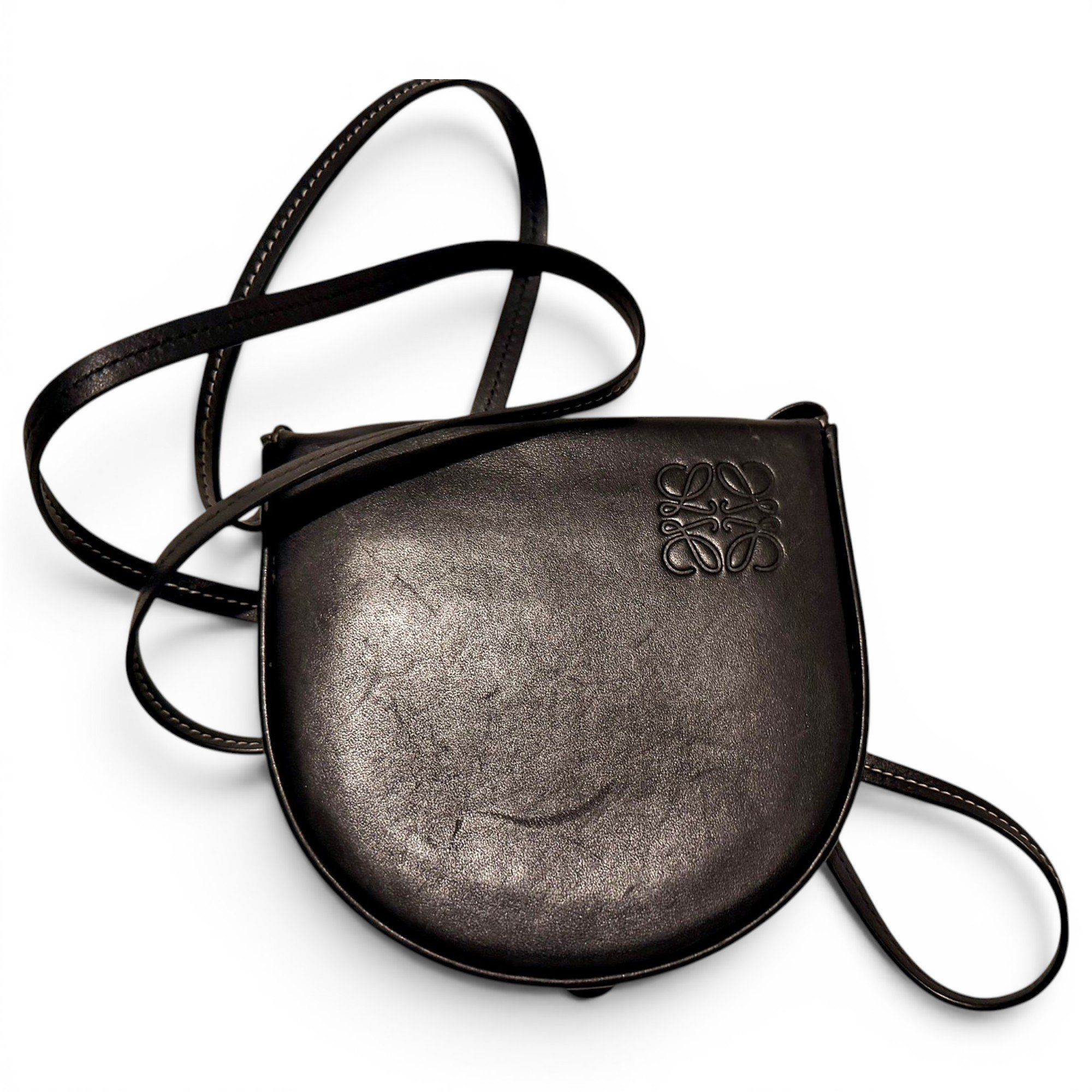 Heel leather crossbody bag